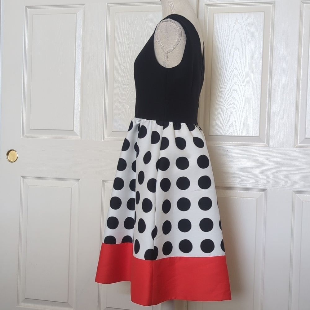 Kate Spade Grid Dot Color block Midi Dress - Picture 6 of 9